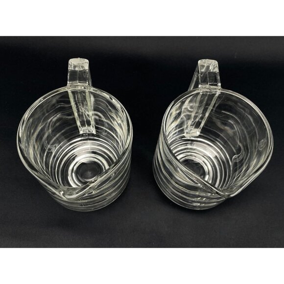 Vintage Fidenza Italy glass creamer, clear glass Joe Colombo, Mid Century 1960s - Picture 7 of 9